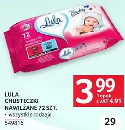 Selgros Chusteczki Lula nawilżone 72 szt oferta
