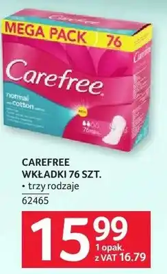 Selgros Wkładki Carefree 76 szt oferta