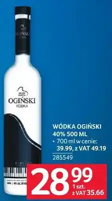 Selgros Wódka Ogiński 40% oferta