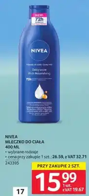 Selgros Mleczko do ciała Nivea 400 ml - wybrane rodzaje oferta
