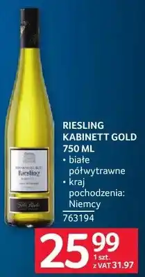 Selgros Wino Riesling Kabinett Gold 750 ml - białe, półwytrawne - kraj pochodzenia: Niemcy oferta