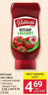 Selgros Ketchup Pudliszki łagodny 440-480g wybrane rodzaje oferta