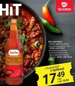 Selgros Sos chili TaoTao 900g słodko-pikantny, słodki oferta