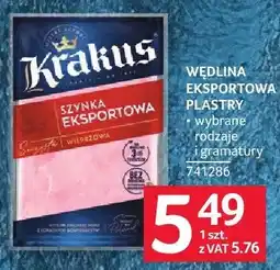 Selgros Wędlina eksportowa plastry wyborne rodzaje oferta