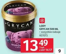 Selgros Lody grycan 500 ml wyborne rodzaje oferta