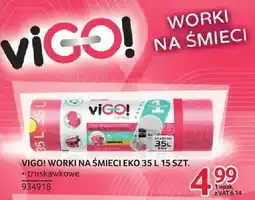 Selgros Worki na śmieci Vigo! EKO 35L 15 szt. truskawkowe oferta