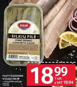 Selgros Filety śledziowe Desè w oleju oferta