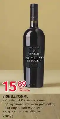Selgros Wino Vionelli Primitivo di Puglia oferta