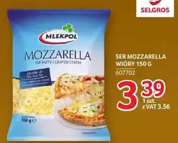 Selgros Ser Mozzarella wiórki Mlekpol oferta