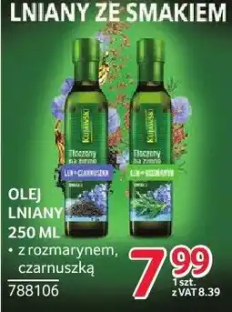 Selgros Olej lniany 250ml z rozmarynem, czarnuszką oferta