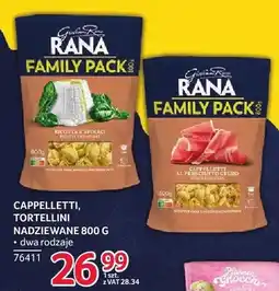 Selgros Makaron Cappelletti, Tortellini Rana nadziewane 800 g dwa rodzaje oferta