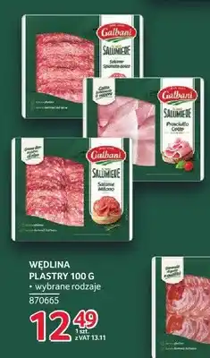 Selgros Wędlina Galbani plastry 100 g wybrane rodzaje oferta