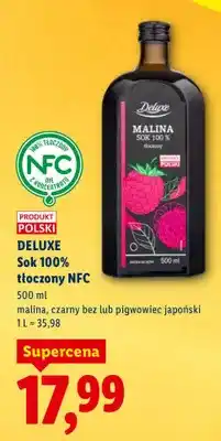 Lidl Sok 100% tłoczony NFC malina oferta