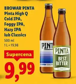 Lidl Piwo High Q Cold IPA oferta