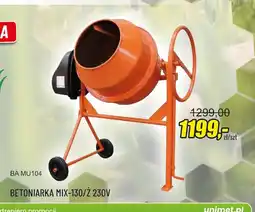 Unimet Betoniarka MIX-130/Z 230V oferta