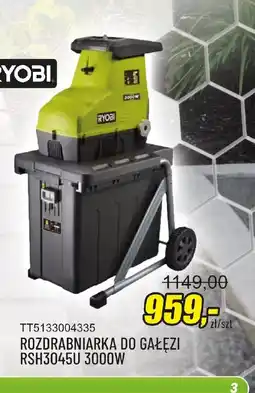 Unimet Rozdrabniarka do gałęzi Ryobi RSH3045U oferta