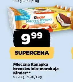 Netto Mleczna kanapka brzoskwinia-marakuja Kinder oferta