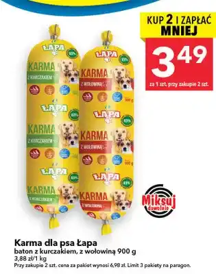 Karma dla psa baton z kurczakiem, z wołowiną