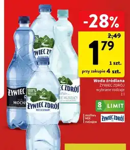 Intermarche Woda źródlana wybrane rodzaje oferta