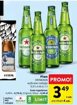 Intermarche Piwo Heineken wybrane rodzaje oferta