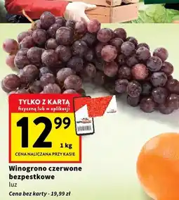 Intermarche Winogrono czerwone bezpestkowe luz oferta