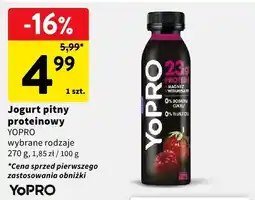Intermarche Jogurt pitny proteinowy wybrane rodzaje oferta