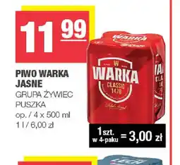EuroSPAR Piwo Warka Jasne oferta