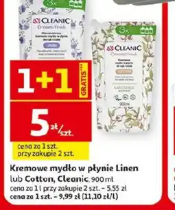 Auchan Kremowe mydło w płynie Cleanic oferta