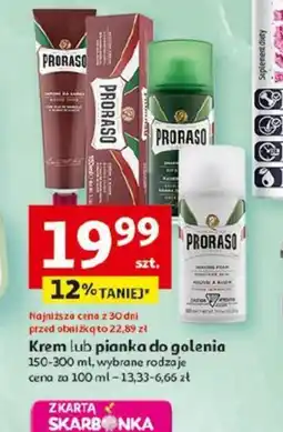 Auchan Proraso krem/pianka do golenia oferta