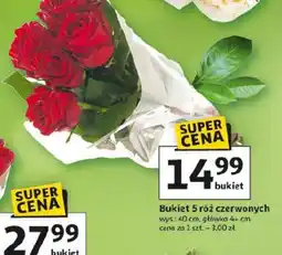 Auchan Bukiet 5 róż czerwonych oferta