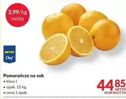 Makro Pomarańcze na sok klasa I oferta