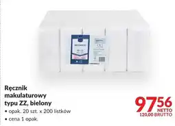 Makro Ręcznik makulaturowy typu ZZ, bielony oferta