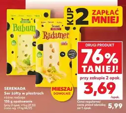Kaufland Ser żółty w plastrach różne rodzaje oferta