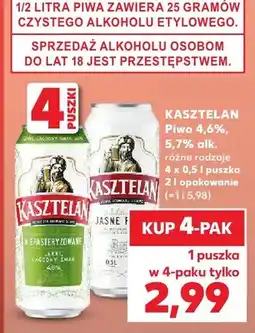 Kaufland Piwo 6,6%, 5,7% alk. różne rodzaje oferta