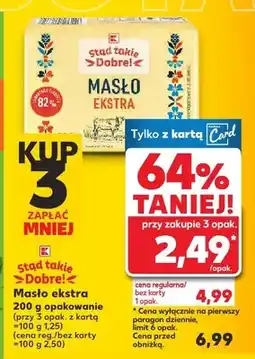 Kaufland Masło ekstra opakowanie oferta