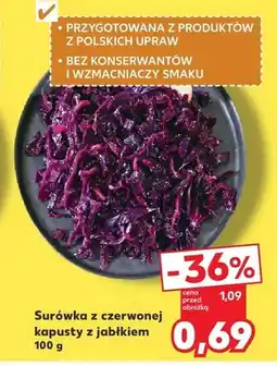 Kaufland Surówka z czerwonej kapusty z jabłkiem oferta