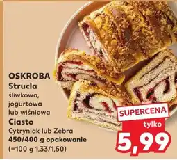 Kaufland Strucla śliwkowa, jogurtowa lub wiśniowa Ciasto Cytrynki lub Zebra oferta