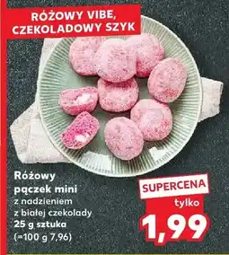 Kaufland Różowy pączek mini z nadzieniem z białej czekolady oferta