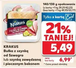 Kaufland Bułka z szynką od Szwagra lub szynką zawędzaną i pieczonym bekonem oferta