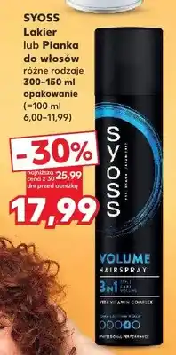 Kaufland Lakier lub pianka do włosów różne rodzaje oferta
