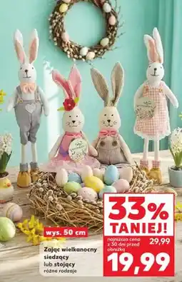 Kaufland Zając wielkanocny siedzący lub stojący różne rodzaje oferta