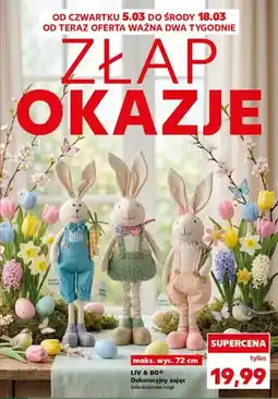 Kaufland Dekoracyjny zając z teleskopowymi nogami oferta