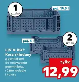 Kaufland Kosz składany z uchwytami do opisywania pojemników, różne rodzaje i kolory, poj oferta