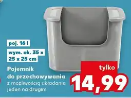 Kaufland Pojemnik do przechowywania z możliwością ułożenia jeden na drugim, 16 l, 35x25x25 cm oferta