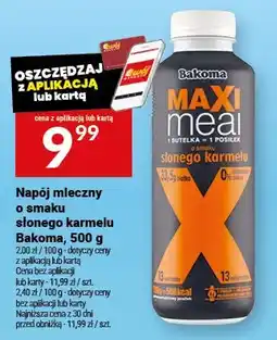 Twój Market Napój mleczny o smaku słonego karmelu Bakoma oferta