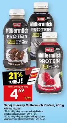 Twój Market Napój mleczny Müllermilch Protein wybrane rodzaje oferta