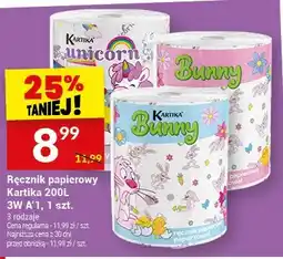 Twój Market Ręcznik papierowy Kartika 200L 3W A'1 oferta