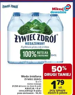 Carrefour Woda źródlana niegazowana różne rodzaje KAUCJA + 6 zł oferta