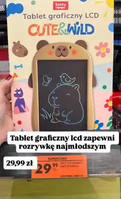 Biedronka Tablet graficzny LCD Cute&Wild kapibara oferta