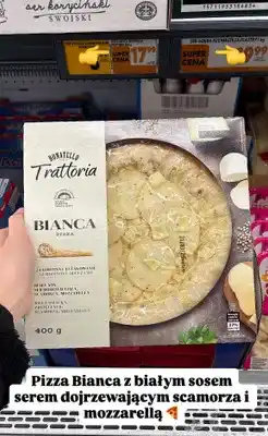 Biedronka Pizza Bianca z białym sosem serem dojrzewającym scamorza i mozzarellą oferta